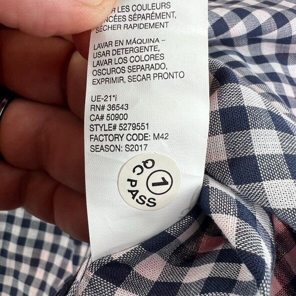 New GH Bass & Co Mens Medium Red Checkered Plaid Shirt Button Down Front Pocket - Picture 7 of 11